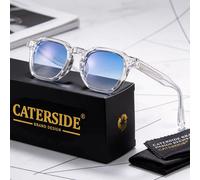 CATERSIDE Nouvelles Lunettes de Soleil Carrées Tendance Style Punk pour Hommes, Design Personnalisé, Lunettes de Soleil pour Femmes, Idéales pour Voyage, Fête, Affaires, Festival, Cadeau