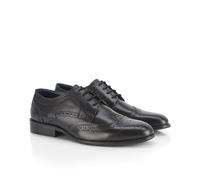 Catesby P138 Chaussures richelieu en cuir de qualité supérieure pour homme, Noir , 42 1/3 EU