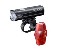 CatEye AMPP 400S & VIZ 100 Ensemble de Feux Avant et arrière pour vélo - Haute visibilité - Rechargeable par USB - LED puissantes pour Conduite de Nuit, trajets urbains, sécurité