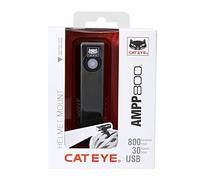 CatEye Ampp 800 avec kit de Montage de Casque, éclairage Avant de sécurité à Del Lumineux - 800 lumens, Support de Casque, Lumineux, Durable et Rechargeable par USB, Noir