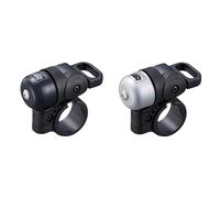 CatEye Oh-1500 Nido Bell - Sonnette argentée pour vélo avec Son Clair et Fort, Sonnette pour vélo de Route et de Montagne pour Adultes et Enfants