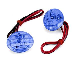 Cateye Paire de flèches de carénage moto scooter verre bleu à LED 12 V 37 x 29 mm