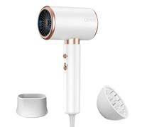 CATEYE Sèche-cheveux Turbo Smooth - Sèche-cheveux puissant de 2000W, Diffuseur large, Technologie ionique anti-frisottis, 3 réglages de température et 3 réglages de vitesse (white)