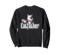 Catfather Papa de Chat Drole Noeud Papillon Maitre Sweatshirt