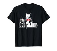 Catfather Papa de Chat Drole Noeud Papillon Maitre T-Shirt Graphique avec Valeur