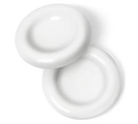 CatGuru 2 Bols en céramique pour Eau et Nourriture pour Chat, Anti-dérapants, Anti-déversement, Anti-Stress des Moustaches, Blanc Torus