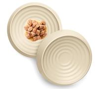 CatGuru Lot de 2 Gamelles Anti-Stress pour Chat - Large Antidérapante et Peu Profonde - Soulage la Fatigue - Fournitures d'alimentation et d'Arrosage - Sable