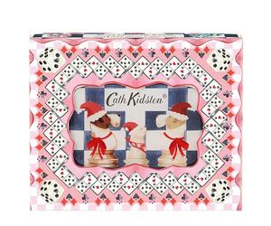 Cath Kidston Baume à lèvres 6 g avec miroir compact dans un plateau d'affichage, beurre de karité, lait de poule vanille, format de poche et de voyage, végétalien et sans cruauté envers les animaux