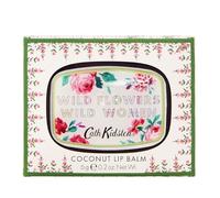 Cath Kidston Baume à lèvres 6 g dans un plateau de présentation et un miroir compact, beurre de karité et beurre de graines de cacao, format voyage, végétalien et sans cruauté envers les animaux