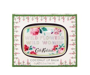 Cath Kidston Baume à lèvres 6 g dans un plateau de présentation et un miroir compact, beurre de karité et beurre de graines de cacao, format voyage, végétalien et sans cruauté envers les animaux
