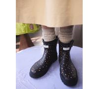 Cath Kidston Cath Kidston Black Folding Star Ditsy Wellington Boots