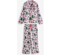 Cath Kidston Cath Kidston Green Christmas House Button Through 100% Cotton Pyjamas