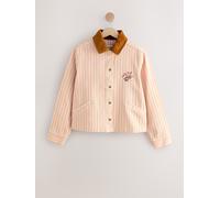 Cath Kidston Cath Kidston Pink Stripe Collared Twill Jacket