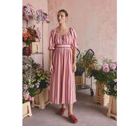 Cath Kidston Cath Kidston Red/Pink Floral Tie Waist Long Printed Midi Dress Red/Pink EU 48 (UK 20)