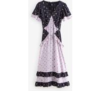 Cath Kidston Cath Kidston Robe à thé en viscose Lucque violette lilas EU 40 (UK 12)