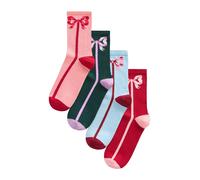 Cath Kidston Chaussettes bleu clair / vert foncé / rose / rouge, Taille 36-41