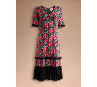 Cath Kidston Robe d’été vert / rouge / noir, Taille 44