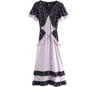 Cath Kidston Robe violet pastel / rouge / noir / blanc, Taille 40