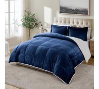 Cathay Home Couette en Microfibre, Bleu Marine, lit Simple