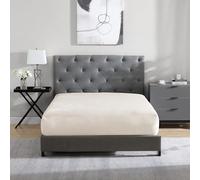 Cathay Home Drap-Housse en Flanelle Ultra Douce et Extra Moelleuse, ne bouloche Pas - Chaleur Confortable pour Toutes Les Saisons - Poches Profondes de 30,5 cm Uniquement (Grand lit, crème)