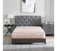 Cathay Home Drap-Housse en Flanelle Ultra Douce et Extra Moelleuse, ne bouloche Pas - Chaleur Confortable pour Toutes Les Saisons - Poches Profondes de 30,5 cm Uniquement (Grand lit, Rose poudré)