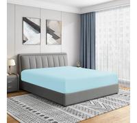 Cathay Home Drap-Housse en Microfibre Ultra Douce Infroissable Double brossage, résistant à la décoloration, Bonnet Standard de 35,6 cm, Turquoise, pour lit Queen Size