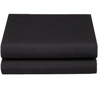 Cathay Home Drap-Housse en Microfibre Ultra Douce Infroissable Double brossage, résistant à la décoloration, Bonnet Standard de 35,6 cm, Noir, pour lit Double