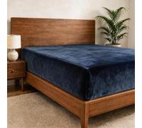 Cathay Home Drap-Housse Queen Size en Flanelle et Peluche Ultra Douce et épaisse, ne bouloche Pas - Chaleur Confortable pour Toutes Les Saisons - Poches Profondes de 30,5 cm Uniquement (Grand lit,