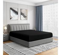 Cathay (Luxe Doux comme de la Soie Polyester Drap-Housse 1, Noir, Entier