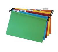 Cathedral Products | Lot de 10 dossiers suspendus A4 Couleurs assorties avec onglets et inserts à clipser