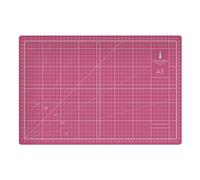 Cathedral Products Tapis de découpe auto-cicatrisant double face A3 | 3 mm d'épaisseur | Grilles métriques et impériales | Rose