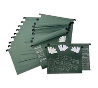 Cathedral Suspension files foolscap 20pk - Green Foolscap Pack of 20 Single