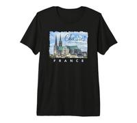 Cathédrale Chartres France T-Shirt Haut de Gamme