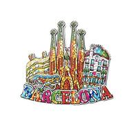 Cathédrale de Barcelone Espagne 3D Mosaïque Sagrada Familia Magnet Réfrigérateur Touriste Souvenirs Résine Magnétique Autocollants Magnet Aimant Réfrigérateur Décoration Maison & Cuisine de la Chine