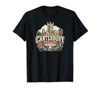 Cathédrale de Canterbury England The Holy City T-Shirt Graphique avec Valeur