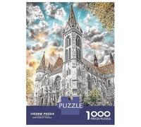Cathédrale de Cologne 1000 PC 3 Couches Carton Paysage Urbain Hiver Puzzle, Défi Ultra Difficile Adultes, Décompression, Décor Mural & Cadeau Amateurs 38x26cm/1000pcs