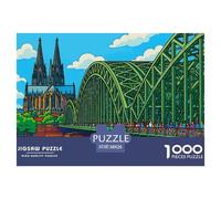 Cathédrale de Cologne Vue Papier De Haute Qualité Jeu D’intérieur Idéal, Beau Cadeau pour La Famille, Les Amis Et Les Collègues 38x26cm/1000pcs