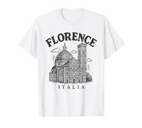 Cathédrale de Florence Italie Design Graphique Art Souvenir T-Shirt