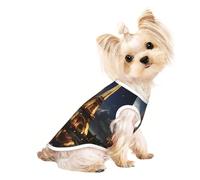 Cathédrale de la Sainte Famille et Tour Eiffel - Joli vêtement pour chien - T-shirt pour petits chiens - Fille et garçon - Pull pour animaux de compagnie - Convient pour les petits animaux de