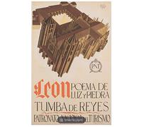 Cathédrale de Leon Espagne Affiche Poster Reproduction - Format 50X70 cm Papier Luxe 300 GR - Vente du fichier numérique HD Possible Nous Consulter (Boutique : affichevintage.FR)