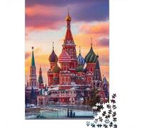 Cathédrale de Moscou Puzzle 1000 Pièces Adultes intéressant Puzzles 1000 Pièces Jeux D'adresse Cadeau 38x26cm/1000pcs