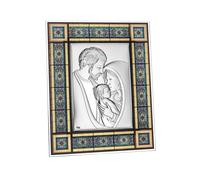 Cathédrale en verre vert symbole de la Sainte Famille CM29X3, Silverl