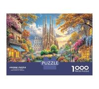 Cathédrale Historique Puzzle 1000 Pièces Cadeau Unique intéressant Jeu Éducatif Défi Jouet À De Qualité Supérieure Peinture Art pour Adultes Et Enfants 52x38cm/1000pcs