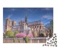 Cathédrale Notre-Dame Puzzle Adulte 1000 Teile Jeu Éducatif Jouets Défi Artisanat Cadeau Famille Décoration Intérieure Adultes & Enfants des 14 Ans 1000pcs (75x50cm)