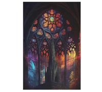Cathédrale Puzzles Adulte 1000 Pieces Cadeau Famille Puzzle Classique 3D EnfantsJouet en Bois Cadeau Unique 78×53cm