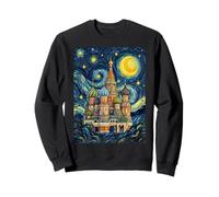 Cathédrale Saint-Basile de Moscou Nuit étoilée Art Histoire Cadeau Sweatshirt