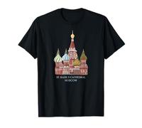Cathédrale Saint-Basile, Moscou, Russie. Dessin T-Shirt