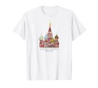 Cathédrale Saint-Basile, Moscou, Russie. Dessin T-Shirt