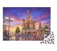 Cathédrale Saint-Basile Puzzle en Bois 500 Pièces Adultes Et Enfants, Casse-tête,Anti-Stress,Déco Murale,Premium,Bois,Dès 14 Ans,Défi,Détente,Jeu Éducatif (52x38cm)