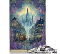 Cathédrale Saint-Louis Puzzles en Bois pour Adultes 500 Pièces Décoration Intérieure Cadeaux d'anniversaire pour Jeu De Défi Familial Jeux Éducatifs Stress Relief 500pcs (52x38cm)